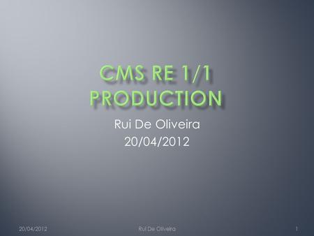 20/04/2012Rui De Oliveira1 20/04/2012. Rui De Oliveira2 30 cm x 30 cm example.