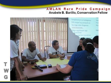 AMLAN Rare Pride Campaign Anabele B. Barillo, Conservation Fellow.