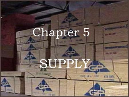 Chapter 5 SUPPLY. Price As price increases… Supply Quantity supplied increases Price As price falls… Supply Quantity supplied falls The Law of Supply.