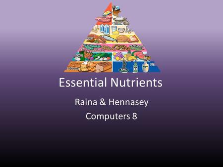 Essential Nutrients Raina & Hennasey Computers 8.