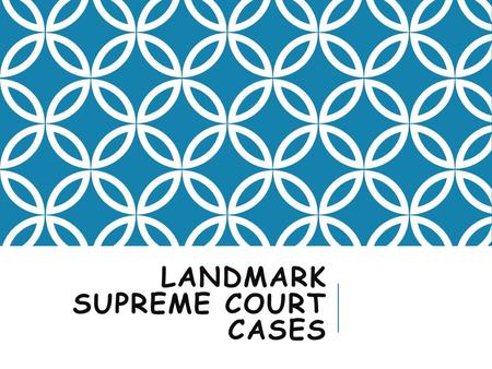 LANDMARK SUPREME COURT CASES. 14 TH AMENDMENT CASES State & federal citizenship for all persons regardless of race both born or naturalized in the United.