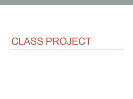 CLASS PROJECT. Build something Install on your machine Build Desktop app Web app (consider XAMPP or MAMP/WAMP) Backend User interface Must involve information.
