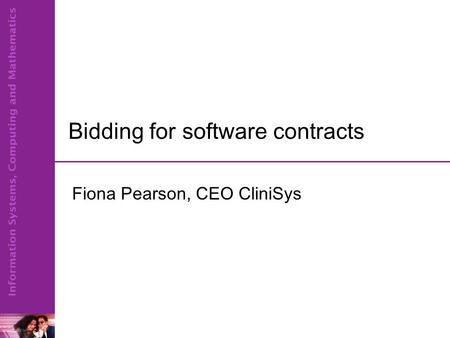 Bidding for software contracts