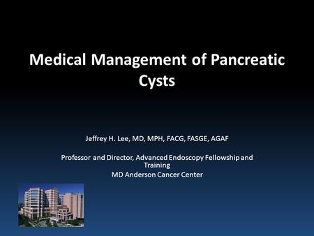 Medical Management of Pancreatic Cysts