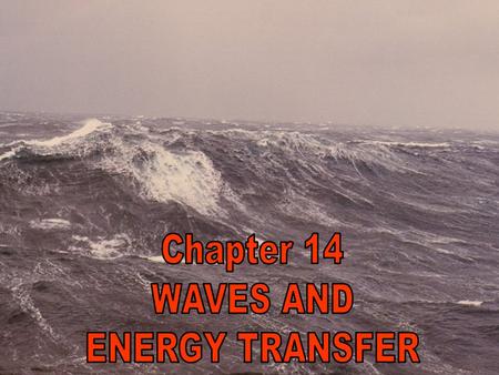 What you will learn: You will determine how waves transfer energy You will describe wave reflection and discuss its practical significance.