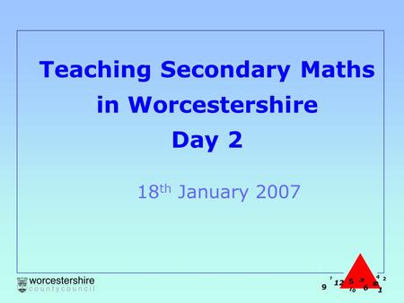 Teaching Secondary Maths in Worcestershire Day 2