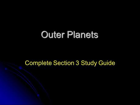 Complete Section 3 Study Guide