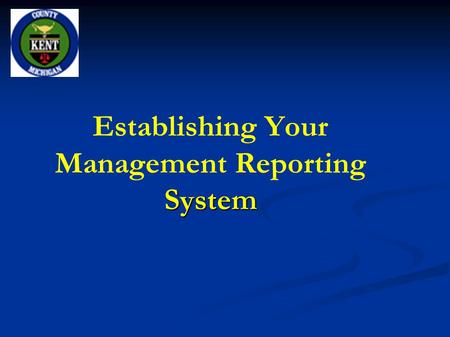 System Establishing Your Management Reporting System.