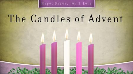 December 11, 2011 3 rd Sunday of Advent! “There’s Good News & Bad News, ” John Campbell.
