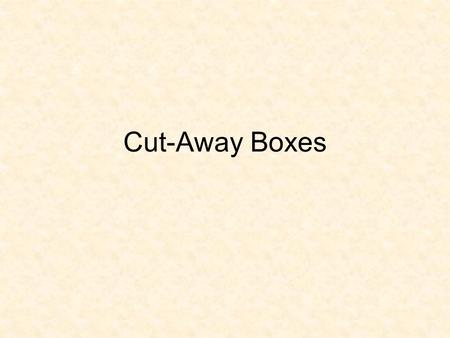 Cut-Away Boxes. Explanation Cut-Away Boxes provide detailed explanations about physical features on a map. Open a book to p. 120 and look at the examples.