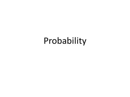 Probability.