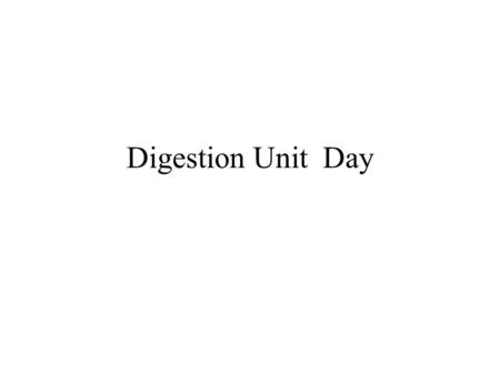 Digestion Unit Day. Today’s Agenda Today’s Agenda 3/5 Notes on Nutrition –Obj. 15 Notes on Metabolism –Obj. 22 Meal Planning Activity.