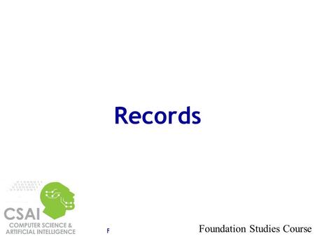 Foundation Studies Course M.Montebello Records Foundation Studies Course.
