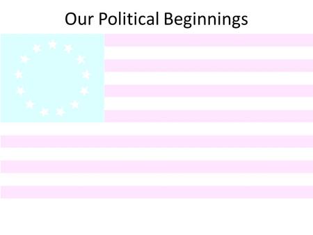 Our Political Beginnings. Basic Concepts of Government 16 th century the beginning of our government Ordered government – Need regulation of relationships.