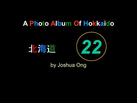A Photo Album Of Hokkaido by Joshua Ong 22. One night a man had a dream.