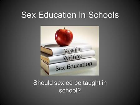 Sex Education In Schools