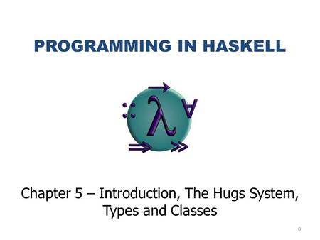 0 PROGRAMMING IN HASKELL Chapter 5 – Introduction, The Hugs System, Types and Classes.
