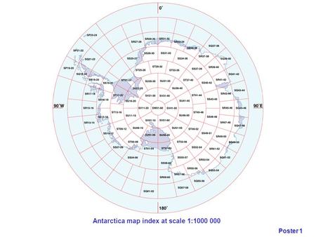 Antarctica map index at scale 1:1000 000 Poster 1.