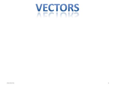 04/29/101. 2 Introduction to Vectors?... A vector is a dynamic array. - It can be expanded and shrunk as required - A Component of a vector can be accessed.