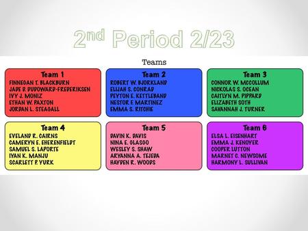 2nd Period 2/23.
