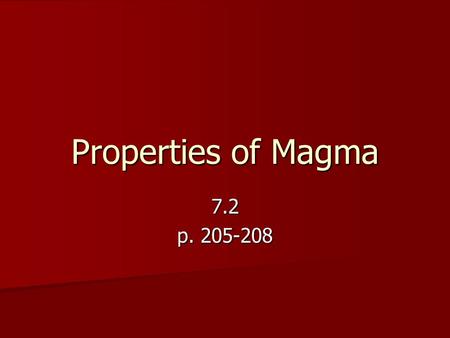 Properties of Magma 7.2 p. 205-208.