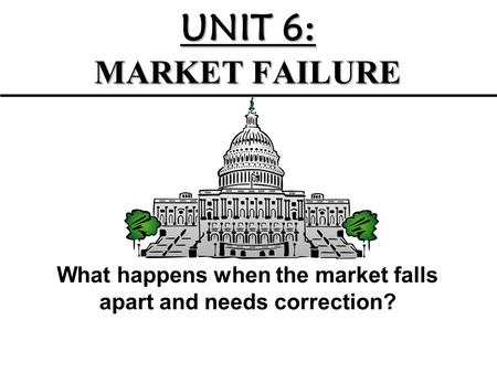 What happens when the market falls apart and needs correction?