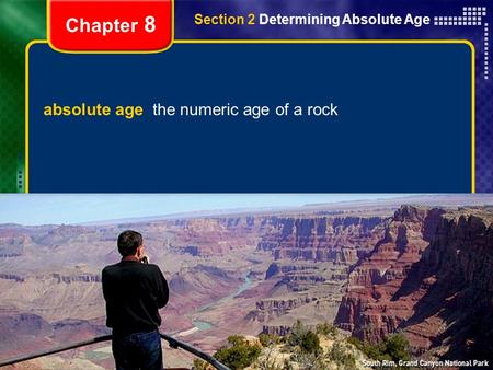 Chapter 8 absolute age the numeric age of a rock