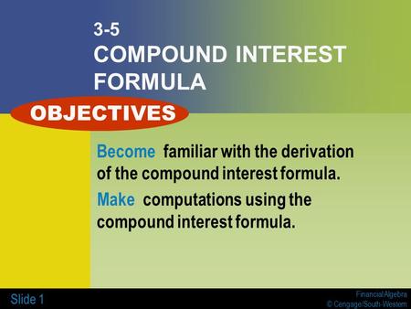 3-5 COMPOUND INTEREST FORMULA