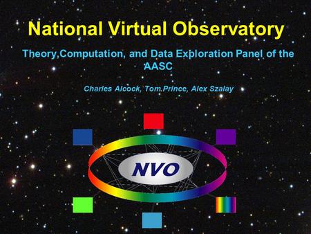 National Virtual Observatory Theory,Computation, and Data Exploration Panel of the AASC Charles Alcock, Tom Prince, Alex Szalay.