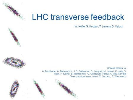 LHC transverse feedback W. Höfle, G. Kotzian, T. Levens, D. Valuch 1 Special thanks to: A. Boucherie, A. Butterworth, J.C. Guillaume, D. Jacquet, M. Jaussi,