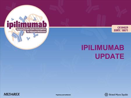 IPILIMUMAB UPDATE. Current Status GLOBAL STUDY –17 COUNTRIES : NORTH AMERICA, EU, AUSTRALIA –Canada 6 sites PATIENTS ENROLLED (as of May 19, 2009 9:20.