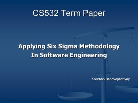 term paper on six sigma