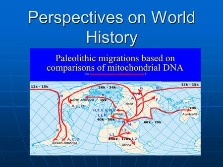 Perspectives on World History. What is the Appropriate Scope of World History? “Big History?” “Big History?” Considers broadest patterns of life, universeConsiders.