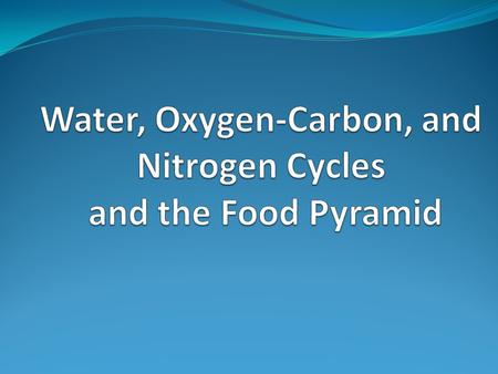 Water Cycle Evaporation- water molecules from bodies of water Evapotranspiration- water molecules from plants, animals Condensation- from molecules in.