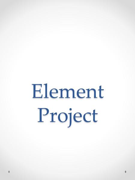Element Project. Web Site