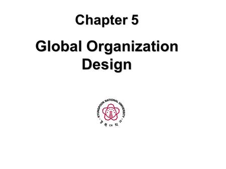 Global Organization Design