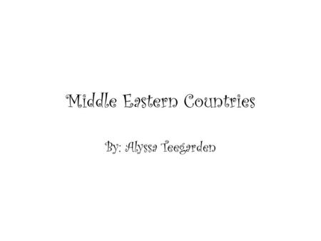 Middle Eastern Countries By: Alyssa Teegarden. Tunisia Tunisian Prime Minister Hamadi Jebali resigned on Febuary 19 th, 2013. He submitted his resignation.