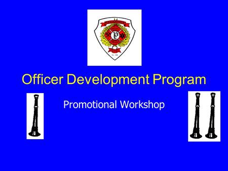 Officer Development Program Promotional Workshop.