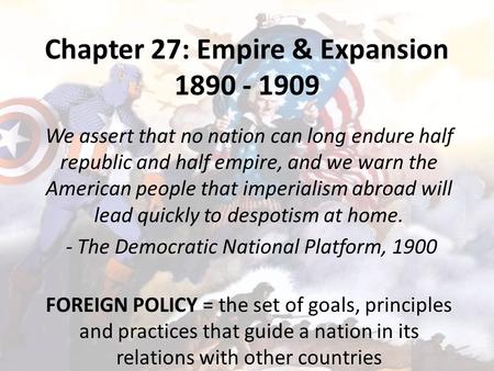 Chapter 27: Empire & Expansion