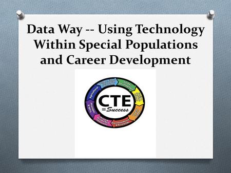 Data Way -- Using Technology Within Special Populations and Career Development.