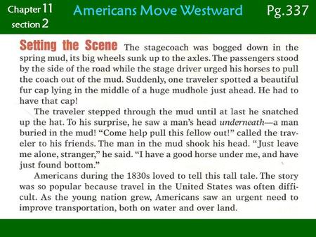 Americans Move Westward