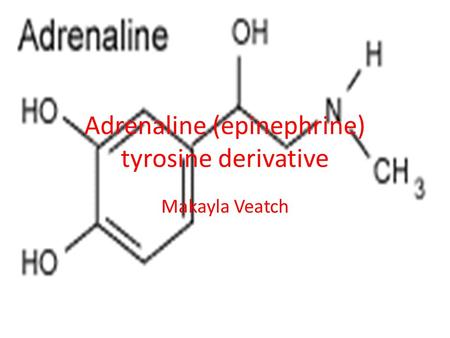 Adrenaline (epinephrine) tyrosine derivative Makayla Veatch.