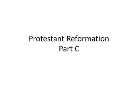 Protestant Reformation Part C. 1.In Switzerland, what was the Ulrich Zwingli approach to Christianity? Like Luther, Zwingli rejected much of Catholic.