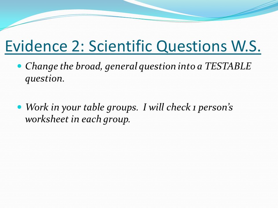 Scientific Method, Testable Vs Non-Testable Questions