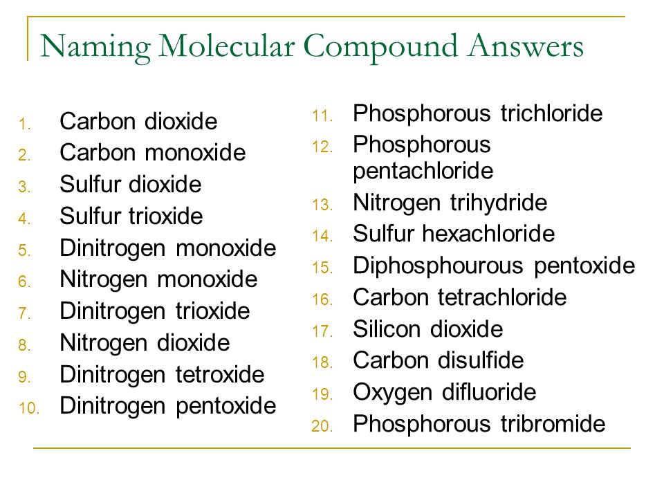 Naming+Molecular+Compound+Answers