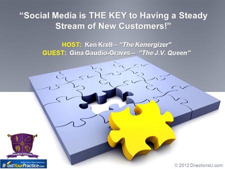 “Social Media is THE KEY to Having a Steady Stream of New Customers!” HOST: Ken Krell – “The Kenergizer” GUEST: Gina Gaudio-Graves – “The J.V. Queen” HOST: