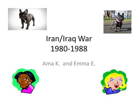 Iran/Iraq War 1980-1988 Ama K. and Emma E.. Underlying Causes Religious Differences: – Iran: Shia Islamic Revolution – Iraq: Sunni; Extreme Arab Nationalism.