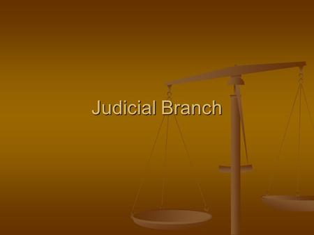 Judicial Branch. JOB Interprets the laws Interprets the laws Determines if law is constitutional (judicial review) Determines if law is constitutional.