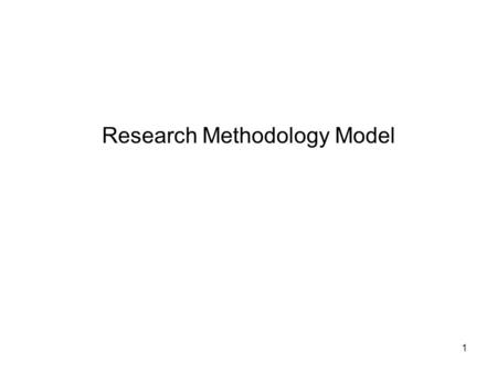 1 Research Methodology Model. 2 Hypothesis a prediction of what is the case (fact) based on theory Conclusions Observation (s): Phenomena; Problem (Tree)