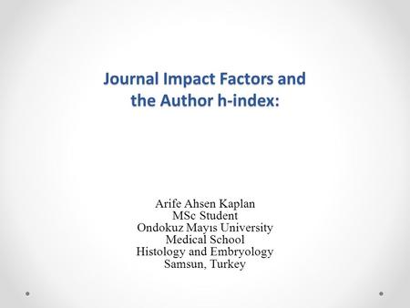 Journal Impact Factors and the Author h-index: